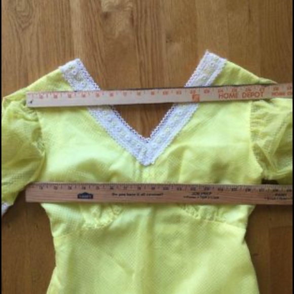 Vintage Handmade, womens Halloween Easter Summer dress, Yellow, size S - Picture 4 of 10